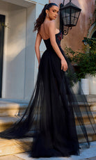 Portia and Scarlett PS26707 - Floral Beaded Short Dress with Overskirt