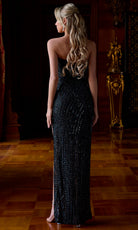 Portia and Scarlett PS26854C - Linear Beaded Column Evening Gown