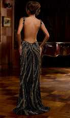 Portia and Scarlett PS26869C - Beaded Column Backless Evening Dress