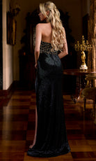 Portia and Scarlett PS26870C - Ornate Bead Sleeveless Halter Dress