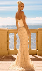 Portia and Scarlett PS26909E - Strapless Rhinestone Encrusted Dress