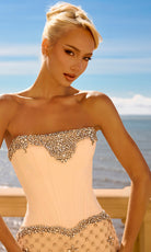 Portia and Scarlett PS26909E - Strapless Rhinestone Encrusted Dress