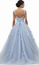 Jovani Q39393 - Sweetheart Ballgown with Floral Appliques - detail view