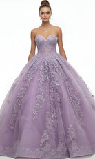 Jovani Q43432 - Glitter Tulle Floral Lace Ballgown - designer quinceanera gown at Silhouette Dresses