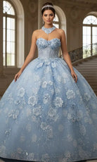 Jovani Q43813 - Lace Embroidered Sweetheart Ballgown - view 4