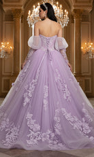 Jovani Q46664 - Sheer Corset Floral Lace Ballgown - view 6