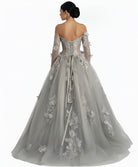 Jovani Q46666 - Sheer Corset Lace Sleeve Ballgown - view 5