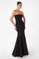 Ladivine T2010 - Strapless Lace Up Back Gown