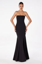 Ladivine T2010 - Strapless Lace Up Back Gown