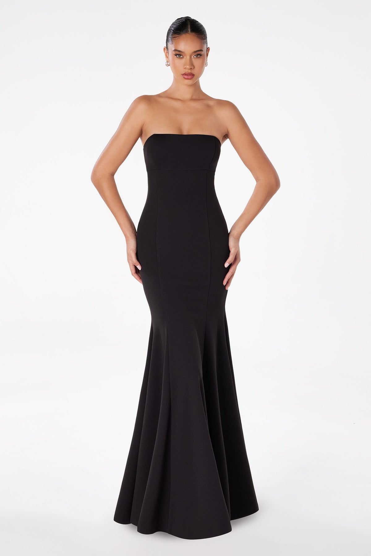 Ladivine T2010 - Strapless Lace Up Back Gown