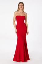Ladivine T2010 - Strapless Lace Up Back Gown