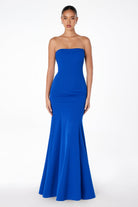 Ladivine T2010 - Strapless Lace Up Back Gown