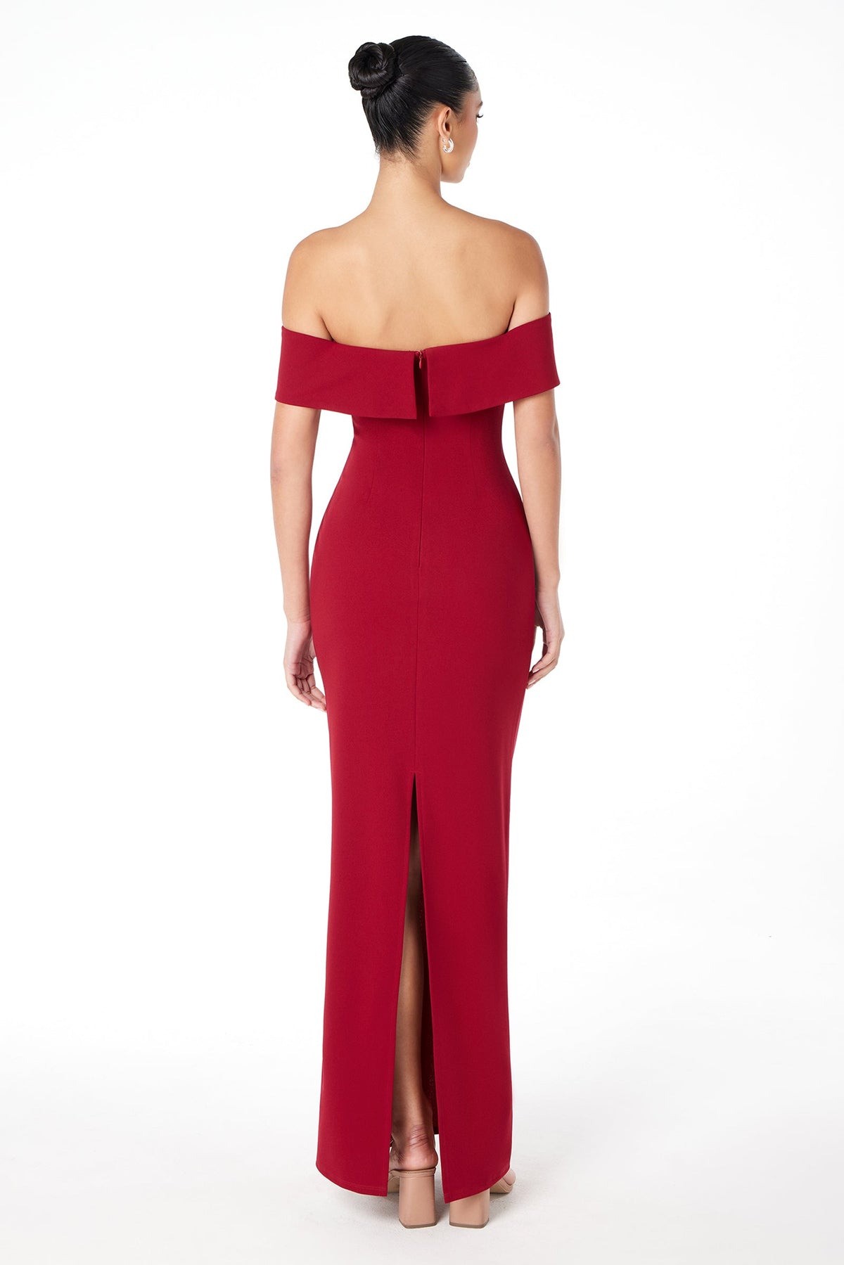 Ladivine T2011 - Off Shoulder Fitted Gown