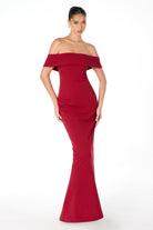 Ladivine T2011 - Off Shoulder Fitted Gown
