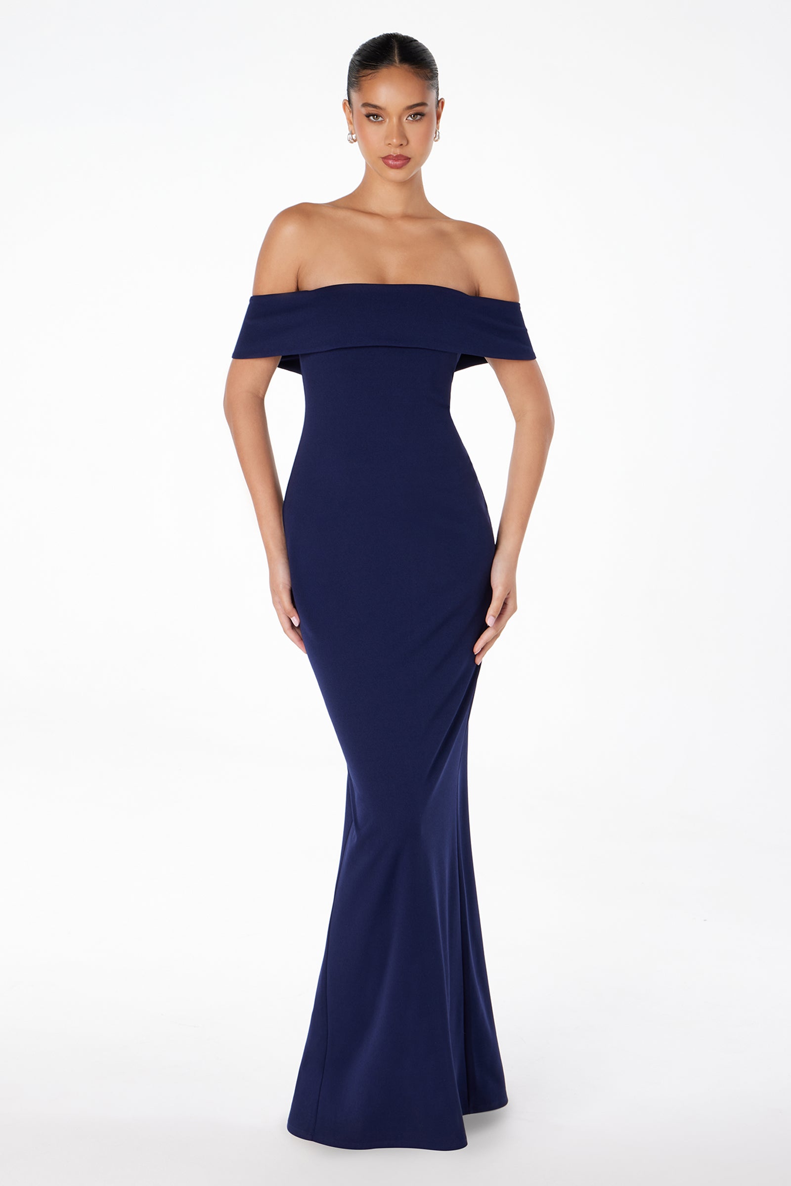 Ladivine T2011 - Off Shoulder Fitted Gown