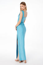 Ladivine T5000 - V Neck High Slit Long Dress