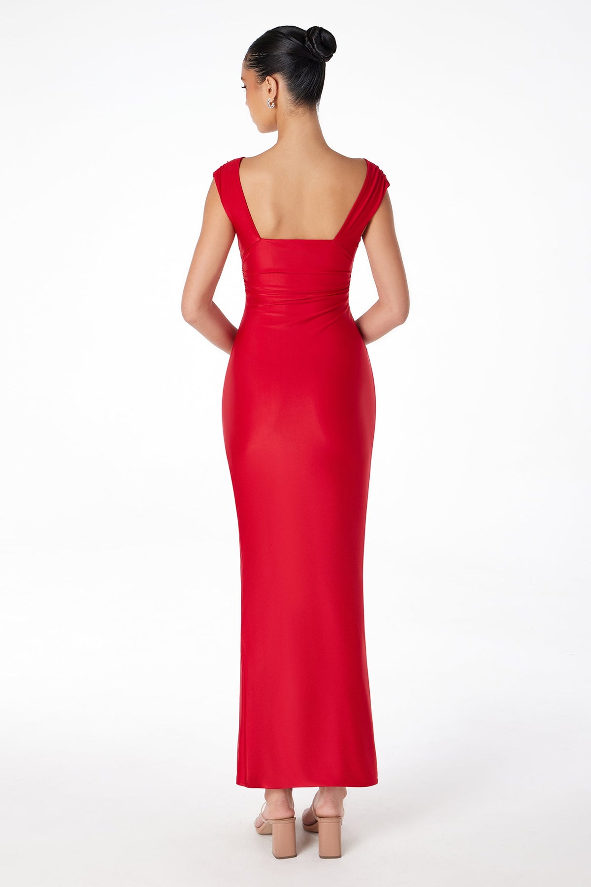 Ladivine T5000 - V Neck High Slit Long Dress