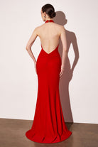 Ladivine T501 - Halter Open Back Long Dress