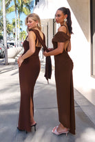 Ladivine T507 - High Neck Fitted Gown