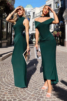 Ladivine T507 - High Neck Fitted Gown