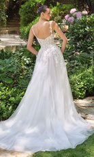 Andrea and Leo WL063 - Corset A-Line Bridal Gown with Slit - back view