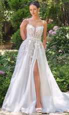 Andrea and Leo WL063 - Corset A-Line Bridal Gown with Slit - Silhouette Dresses