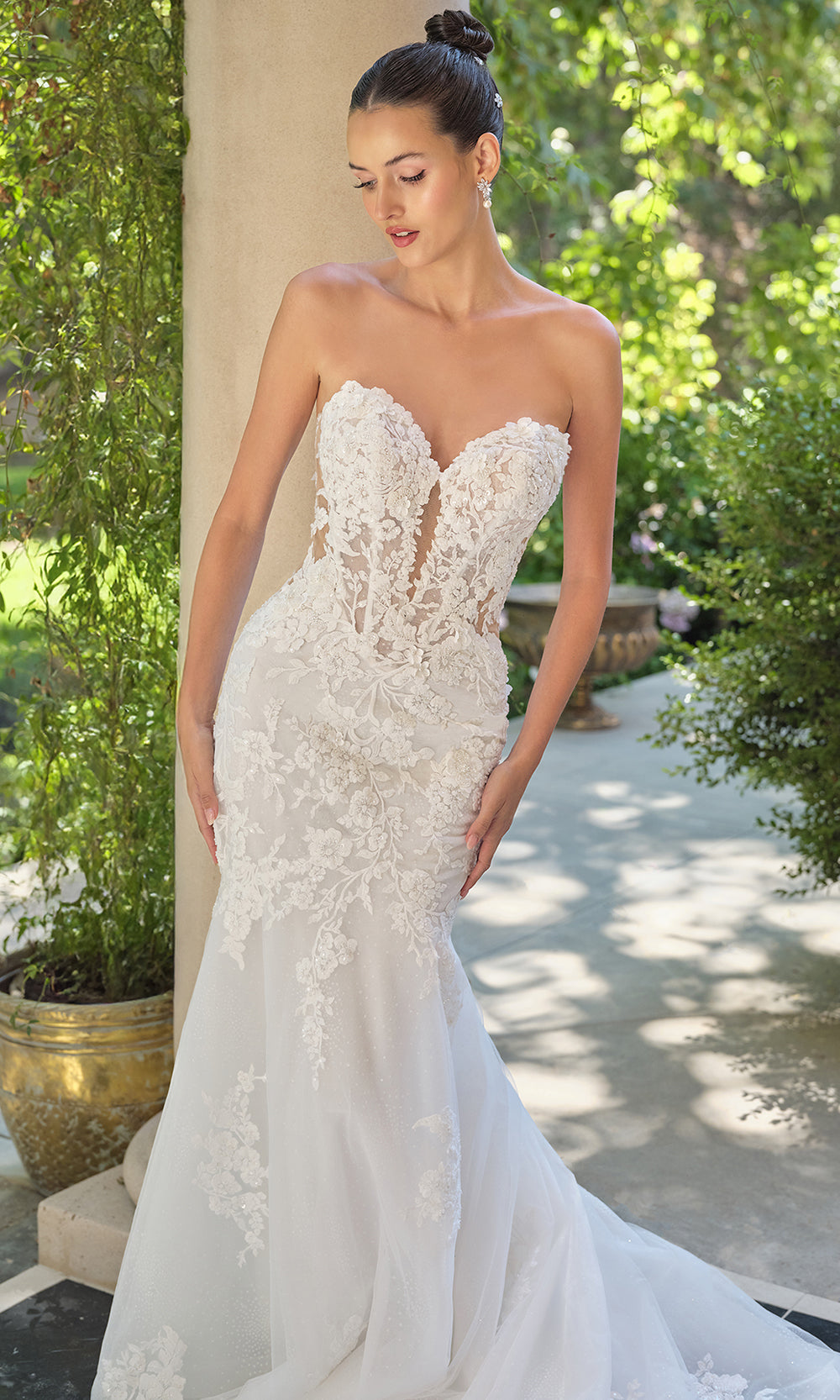 Andrea and Leo WL065 - Embroidered Lace Mermaid Wedding Dress - view 5