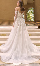 Andrea and Leo WL067 - Illusion Sleeve Lace Applique Bridal Gown - detail view