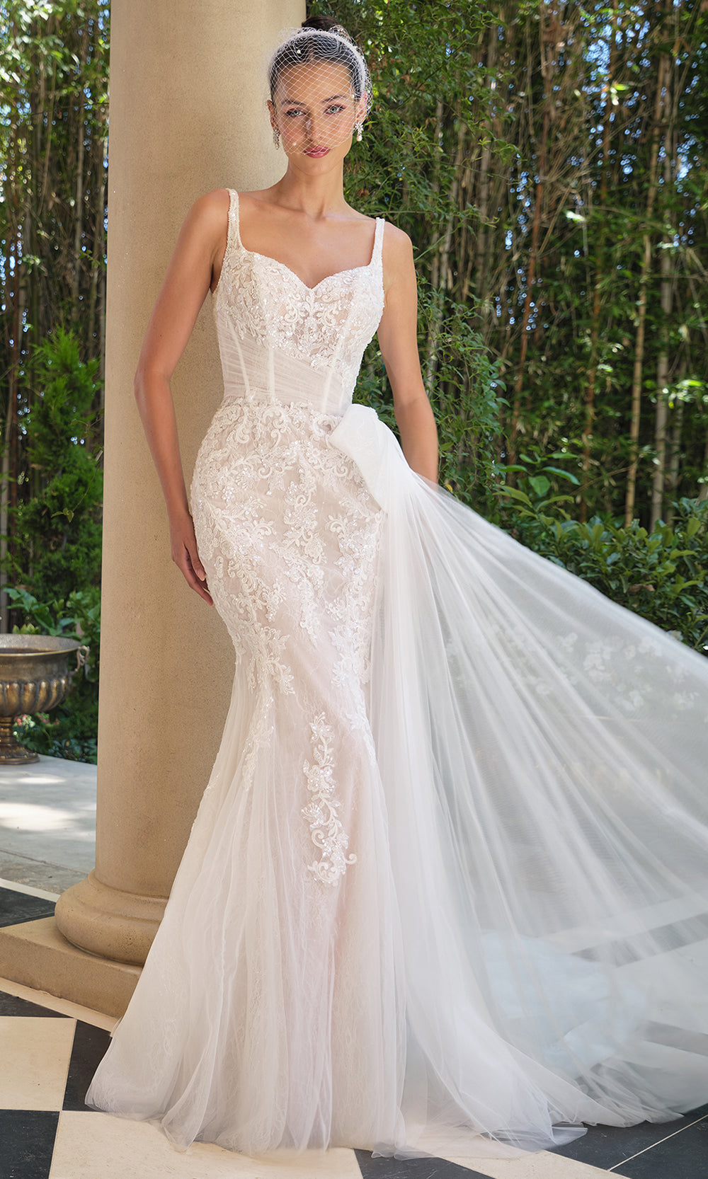 Andrea and Leo WL068 - Embroidered Lace Mermaid Wedding Dress - Silhouette Dresses