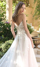 Andrea and Leo WL070 - Illusion Plunge Floral Wedding Dress - view 4