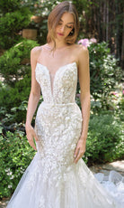 Andrea and Leo WL088 - Strapless V Neck Mermaid Bridal Gown - detail view