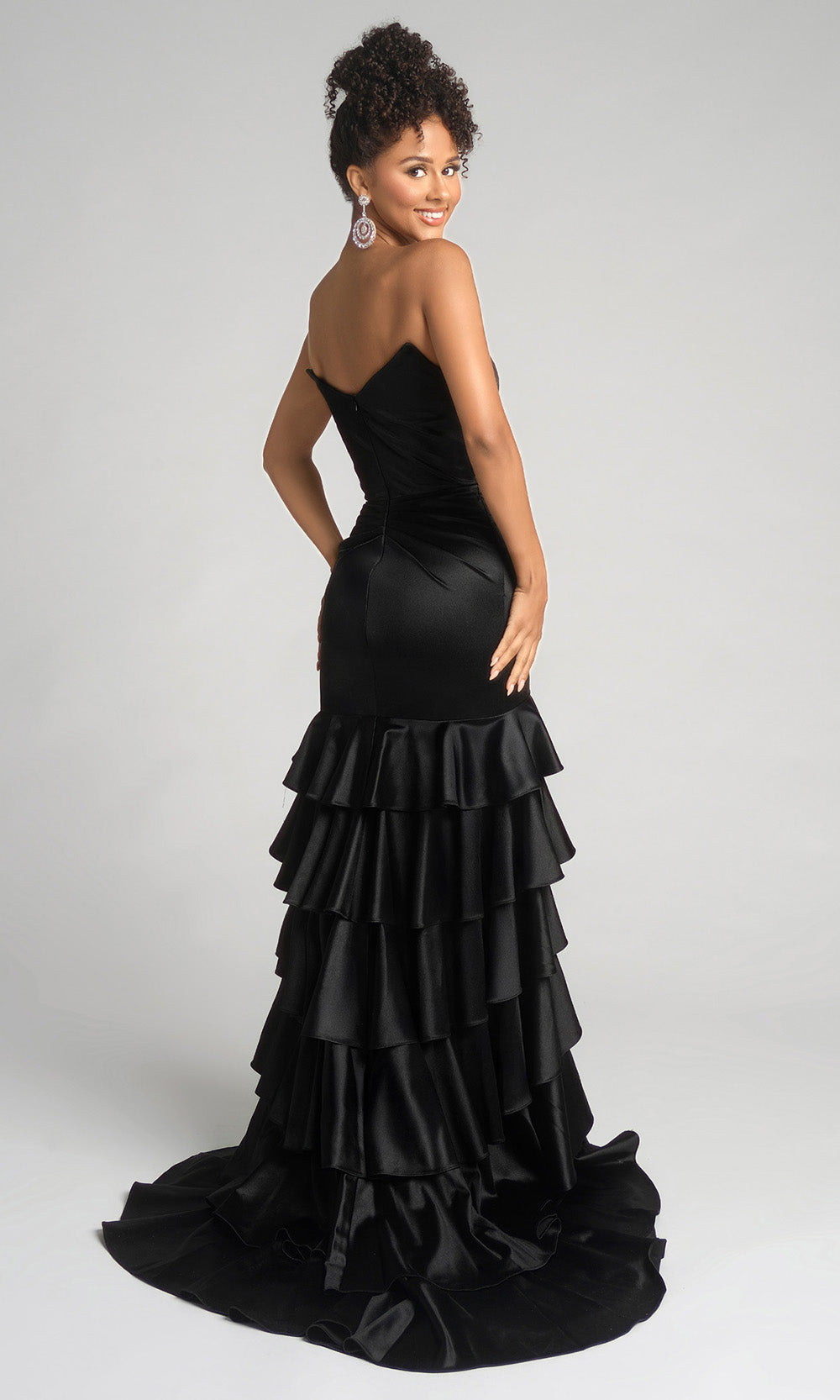 Portia and Scarlett XO021 - Dramatic Ruffle Strapless Prom Dress - detail view