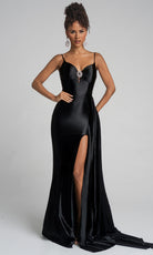 Portia and Scarlett XO037 - Jewel Accent Spaghetti Strap Dress - designer prom dress at Silhouette Dresses