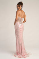 Portia and Scarlett XO057 - Sweetheart Neck Beaded Chevron Gown - view 6