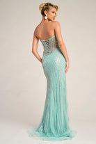 Portia and Scarlett XO057 - Sweetheart Neck Beaded Chevron Gown - view 7