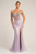 Portia and Scarlett XO057 - Sweetheart Neck Beaded Chevron Gown - view 8