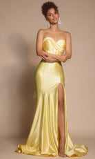 Portia and Scarlett XO066 - Pleated Bust Sweetheart Fitted Gown - view 4