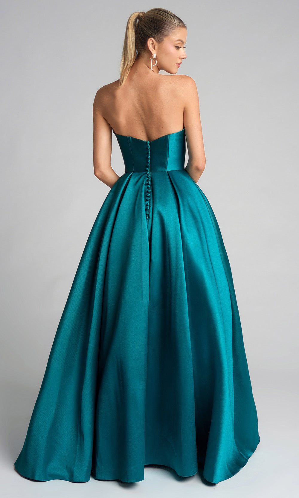 Portia and Scarlett XO110 - Vibrant Satin Sweetheart A-Line Gown - view 4