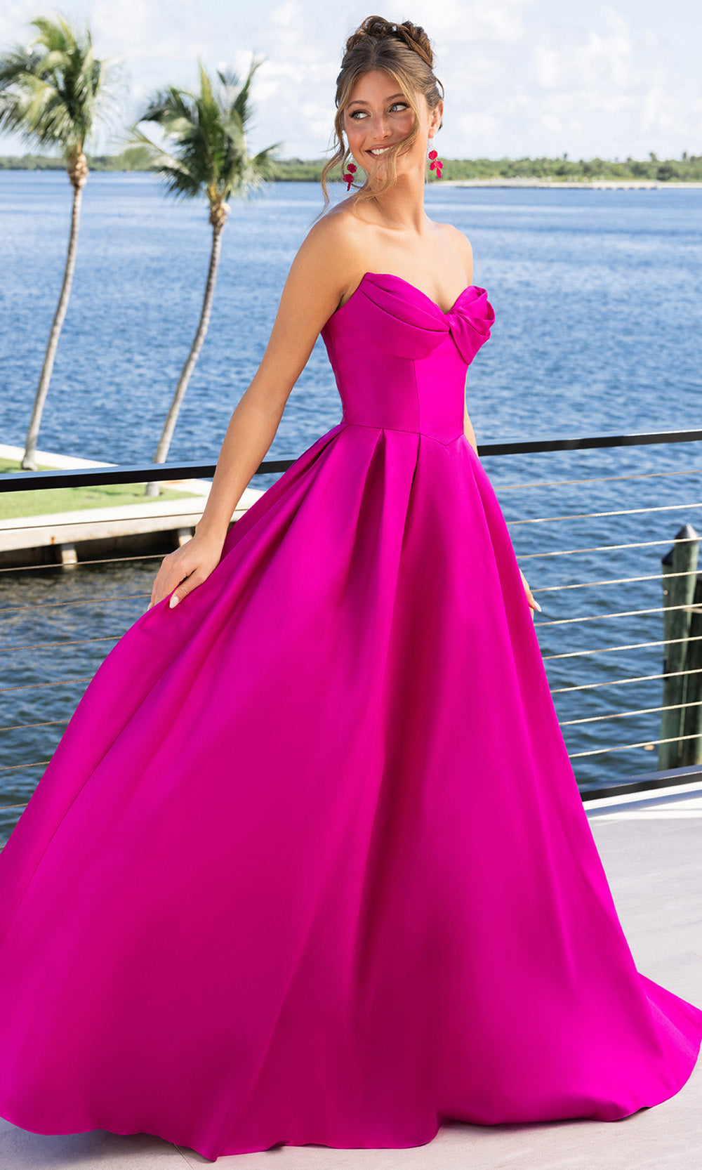 Portia and Scarlett XO110 - Vibrant Satin Sweetheart A-Line Gown - view 6