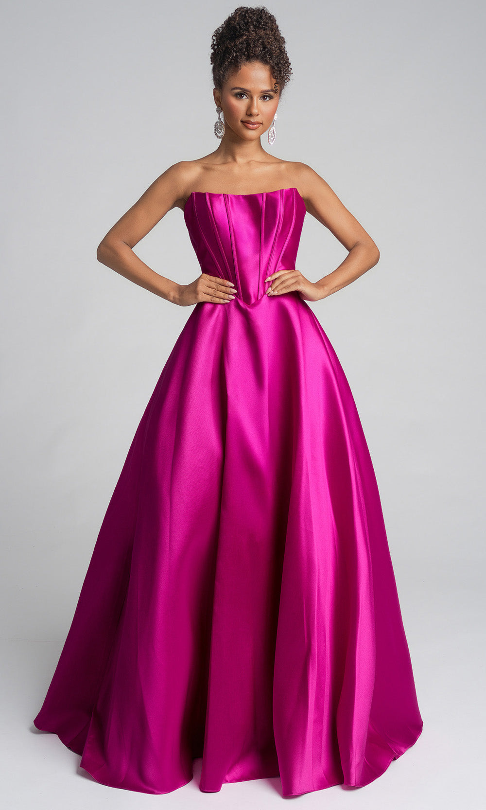 Portia and Scarlett XO124 - Strapless Corset Bodice A-Line Gown - designer prom dress at Silhouette Dresses
