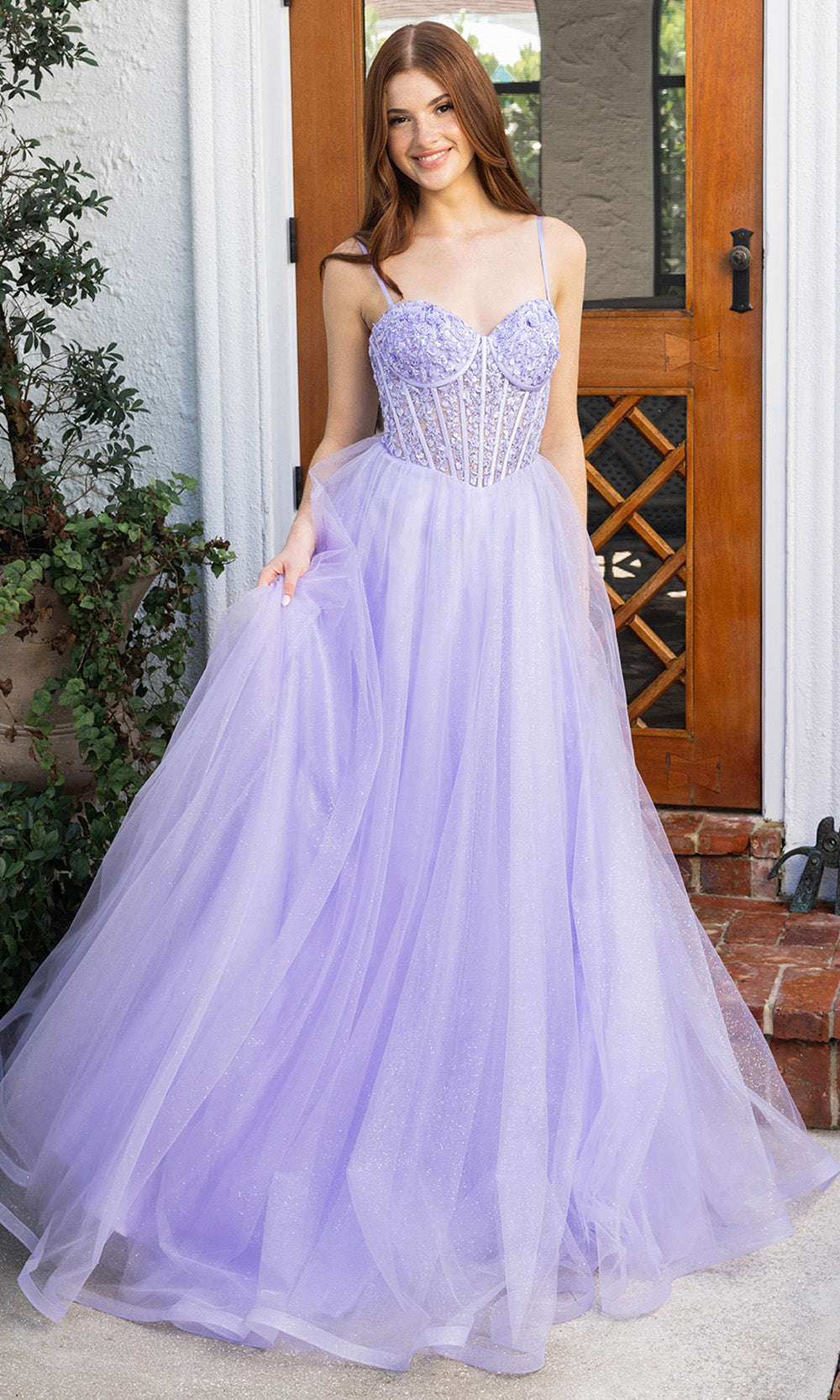 Portia and Scarlett XO163 - Embellished Corset Tulle Prom Dress - view 4