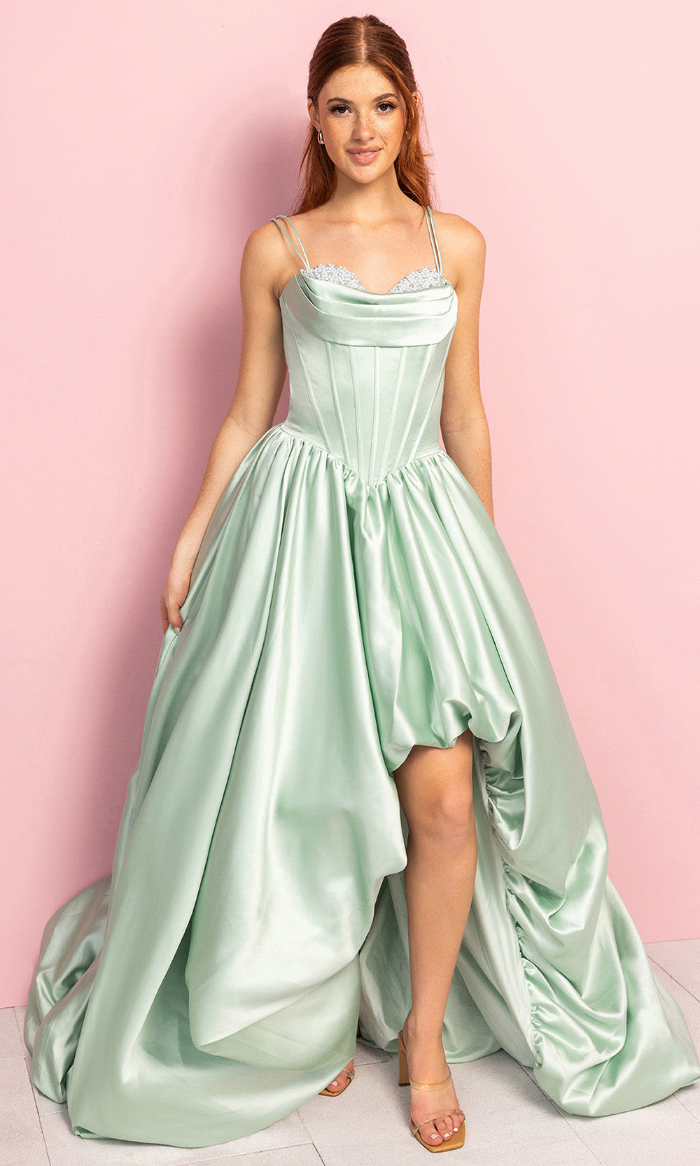 Portia and Scarlett XO182 - Corset Bubble Hem High Low Gown - view 5