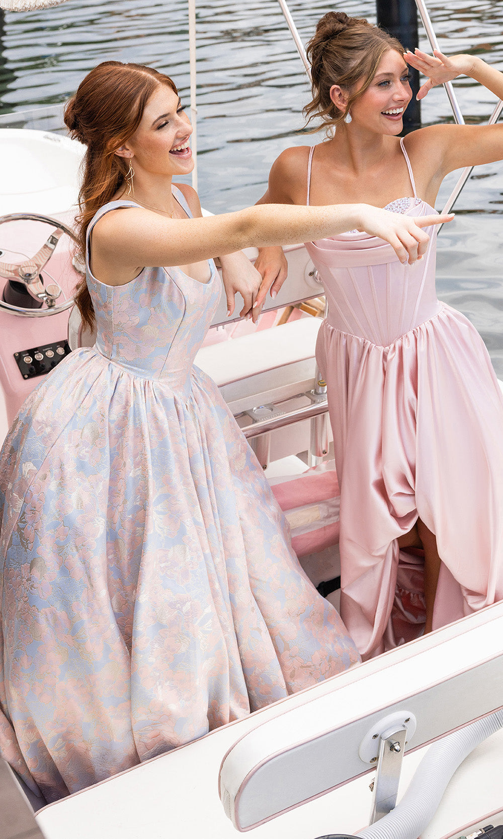 Portia and Scarlett XO185 - Square Neck Floral Prom Ballgown - view 6