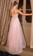 Andrea and Leo A1477 - Embellished Tulle Deep V-Neck Ballgown - back view