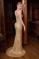 Andrea and Leo A1526 Fringe Beaded Dress