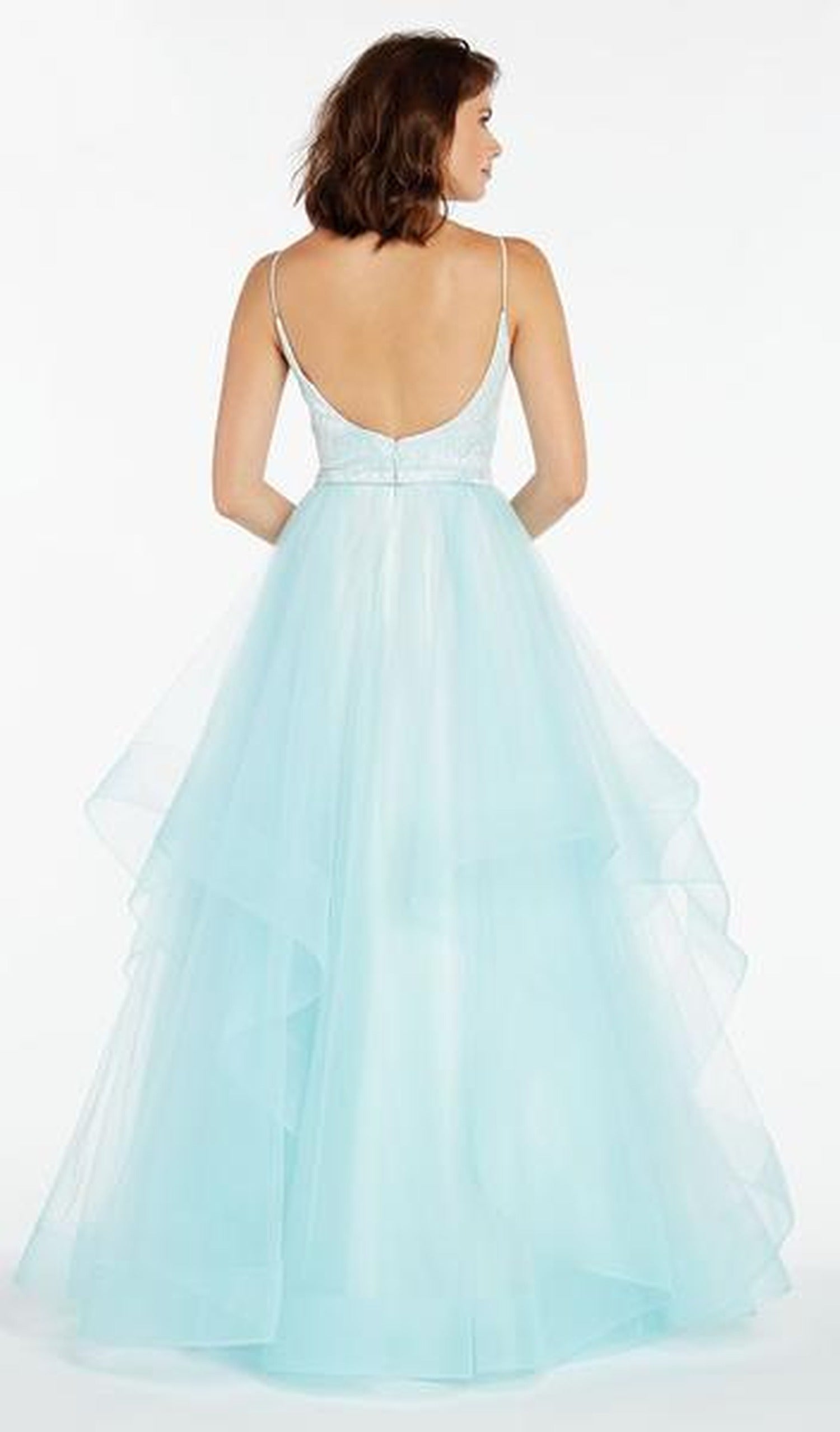 Alyce Paris - Sleeveless Scoop Neck Jacquard Ballgown 60359