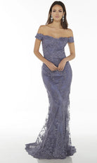 Alyce Paris 27249 - Lace Embroidered Off Shoulder Gown