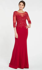 Alyce Paris 27257 - Lace Illusion Bateau Sheath Gown