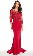 Alyce Paris 27257 - Lace Illusion Bateau Sheath Gown
