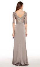 Alyce Paris 27260 - Scalloped Lace V-Neck Sheath Formal Dress